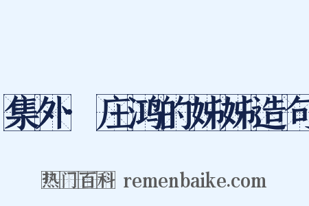 集外·庄鸿的姊姊造句是什么意思的图片